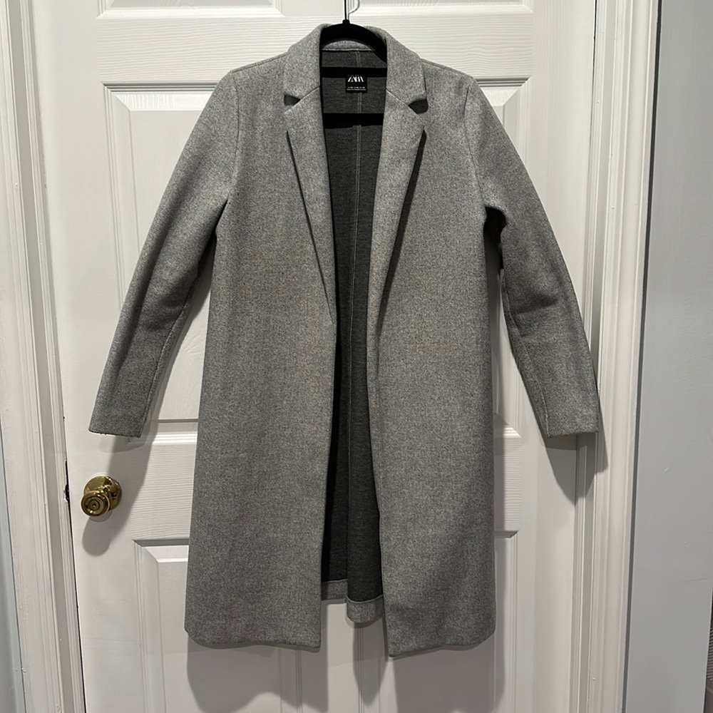 Heather Grey Zara Jacket Peacoat